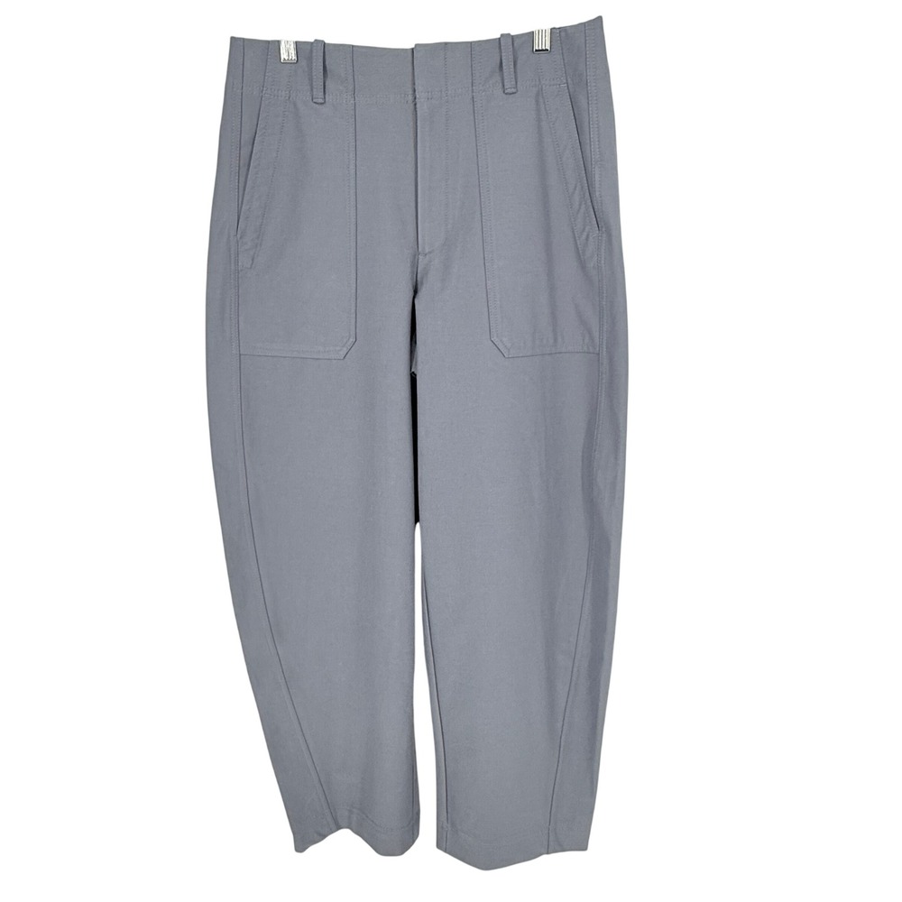 Athleta Skyline High Rise Barrel Leg Pants 12 Blue Gray Excellent Utility